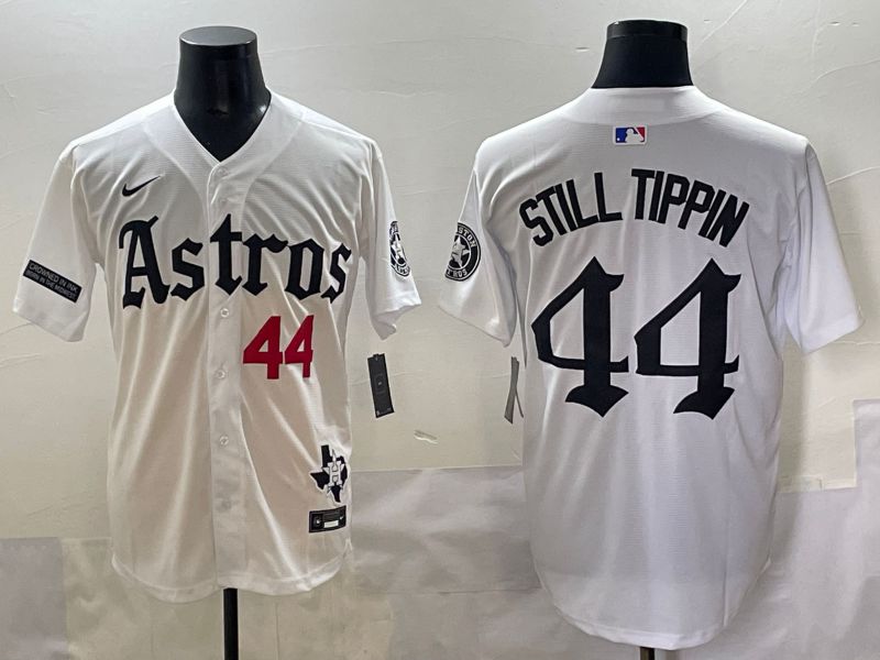 Men 2025 Houston Astros 44 Still Tippin White Five generations Joint Name Nike MLB Jersey style 4